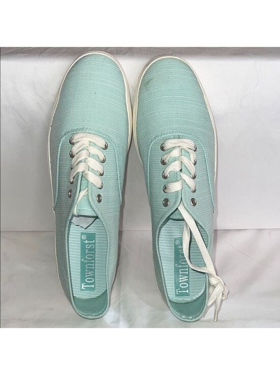 Townforst Shoes - Women's Light Green Canvas Sneakers